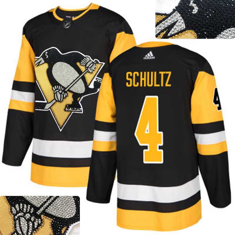 Penguins #4 Schultz Black Glittery Edition Adidas Jersey,We sell and wholesale Penguins #4 Schultz Black Glittery Edition Adidas Jersey on line form chian!